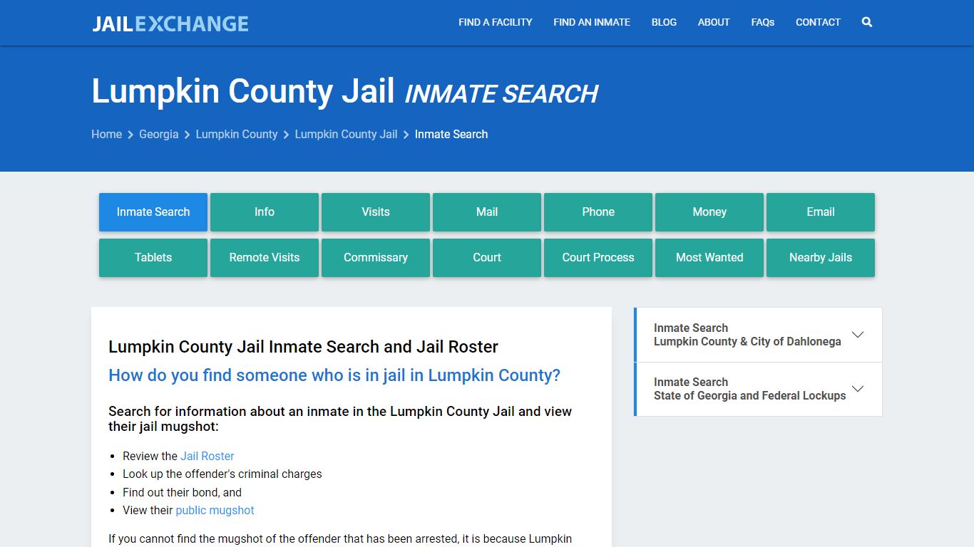 Inmate Search: Roster & Mugshots - Lumpkin County Jail, GA - Jail Exchange